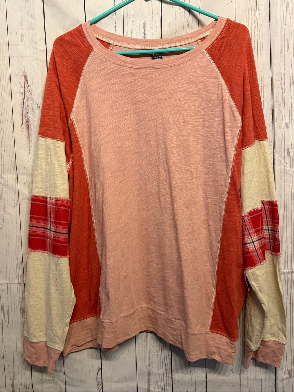 SHEIN Dusty Pink Ribbed Crewneck Top
